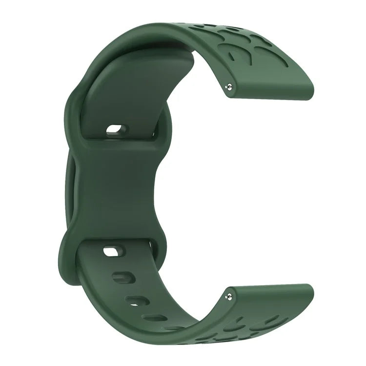 KALEBOL 18mm Silicone Strap for Huawei Watch GT 4 41mm / Garmin Venu 3S Leopard Texture Watch Band