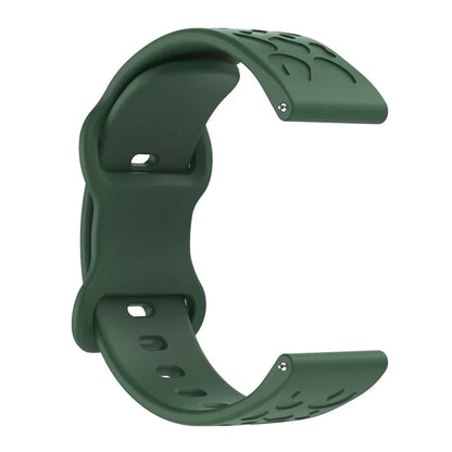 KALEBOL 18mm Silicone Strap for Huawei Watch GT 4 41mm / Garmin Venu 3S Leopard Texture Watch Band