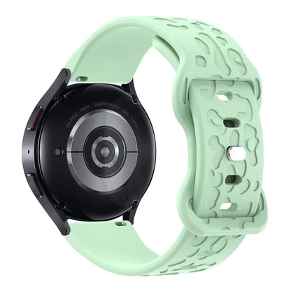 KALEBOL 18mm Silicone Strap for Huawei Watch GT 4 41mm / Garmin Venu 3S Leopard Texture Watch Band