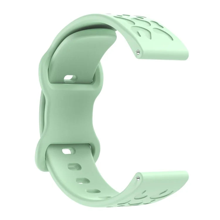 KALEBOL 18mm Silicone Strap for Huawei Watch GT 4 41mm / Garmin Venu 3S Leopard Texture Watch Band