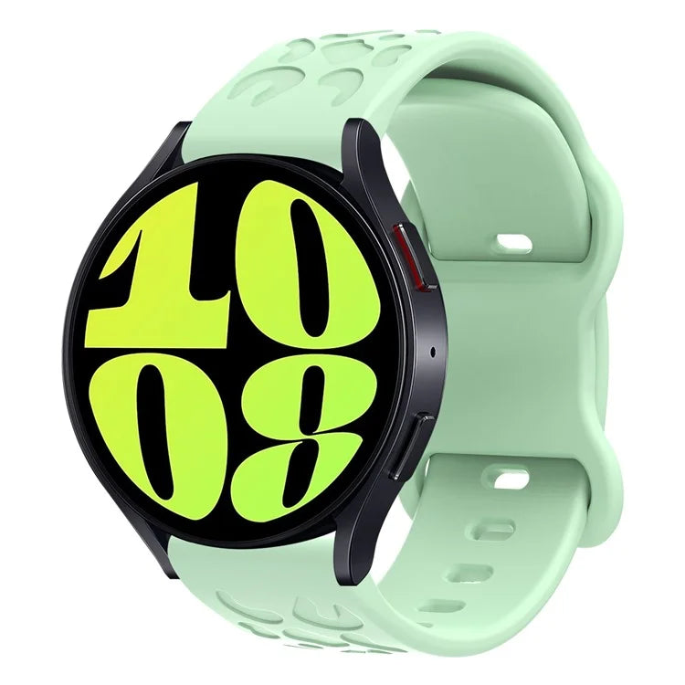 KALEBOL 18mm Silicone Strap for Huawei Watch GT 4 41mm / Garmin Venu 3S Leopard Texture Watch Band