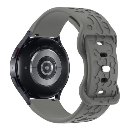 KALEBOL 18mm Silicone Strap for Huawei Watch GT 4 41mm / Garmin Venu 3S Leopard Texture Watch Band