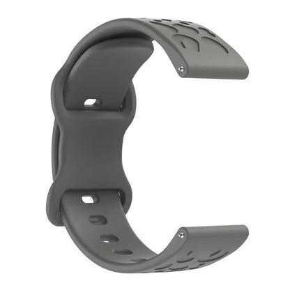 KALEBOL 18mm Silicone Strap for Huawei Watch GT 4 41mm / Garmin Venu 3S Leopard Texture Watch Band