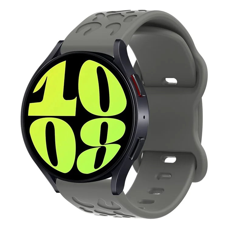 KALEBOL 18mm Silicone Strap for Huawei Watch GT 4 41mm / Garmin Venu 3S Leopard Texture Watch Band