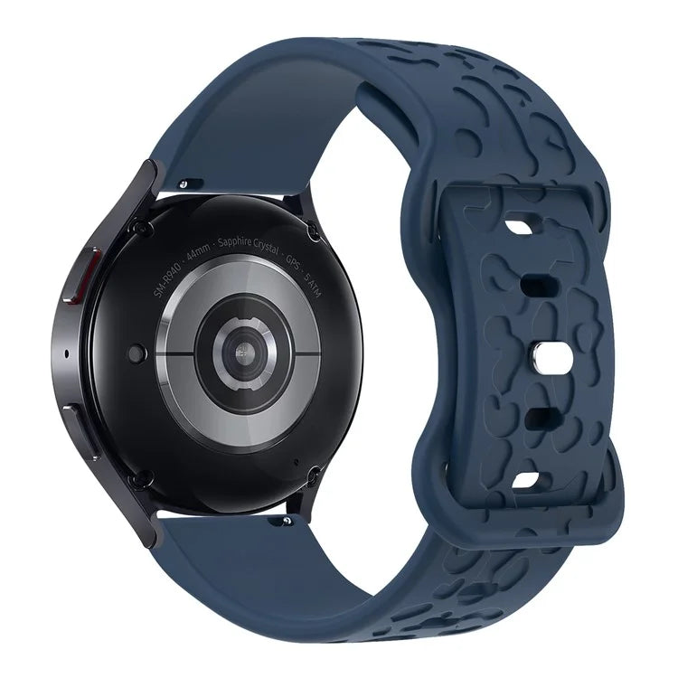 KALEBOL 18mm Silicone Strap for Huawei Watch GT 4 41mm / Garmin Venu 3S Leopard Texture Watch Band