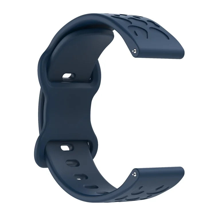 KALEBOL 18mm Silicone Strap for Huawei Watch GT 4 41mm / Garmin Venu 3S Leopard Texture Watch Band