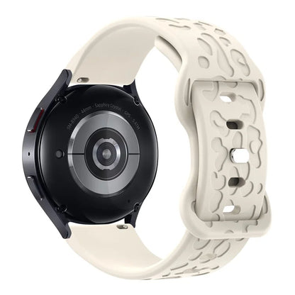 KALEBOL 18mm Silicone Strap for Huawei Watch GT 4 41mm / Garmin Venu 3S Leopard Texture Watch Band