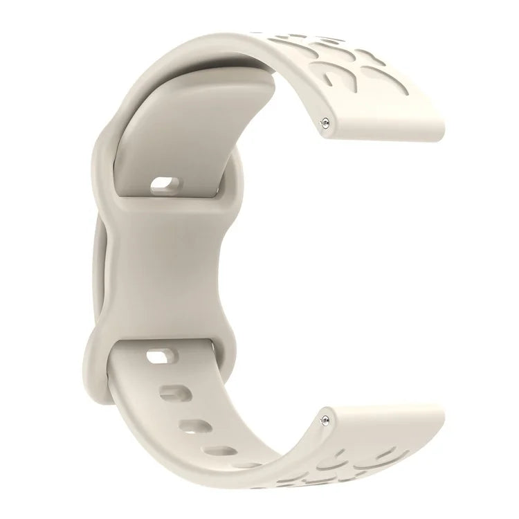 KALEBOL 18mm Silicone Strap for Huawei Watch GT 4 41mm / Garmin Venu 3S Leopard Texture Watch Band