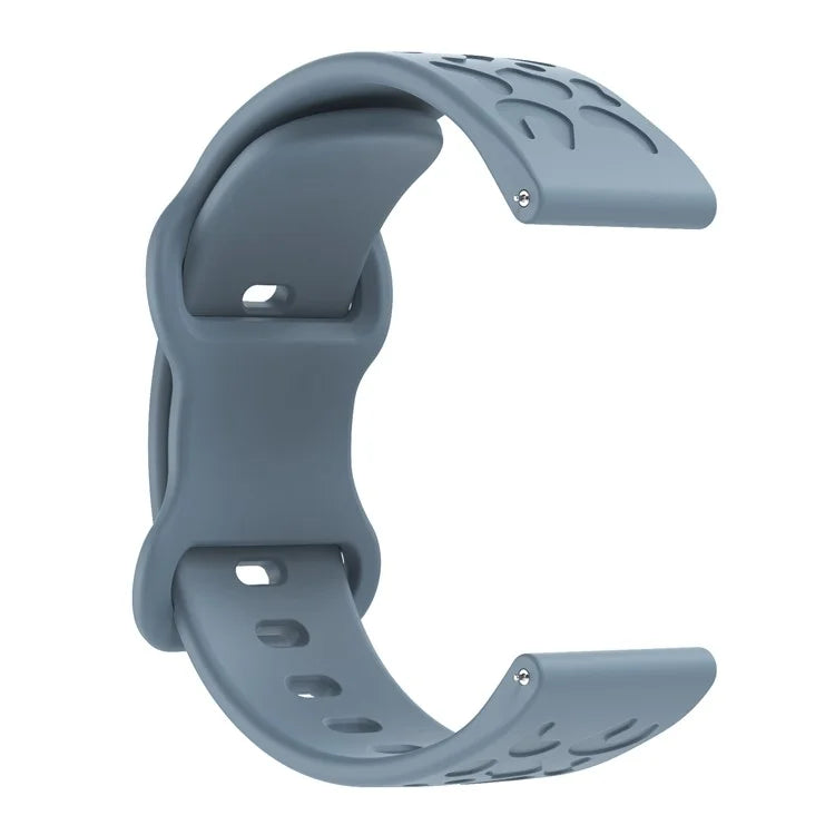 KALEBOL 18mm Silicone Strap for Huawei Watch GT 4 41mm / Garmin Venu 3S Leopard Texture Watch Band