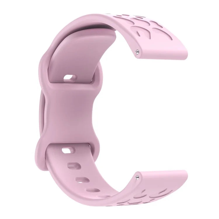 KALEBOL 18mm Silicone Strap for Huawei Watch GT 4 41mm / Garmin Venu 3S Leopard Texture Watch Band