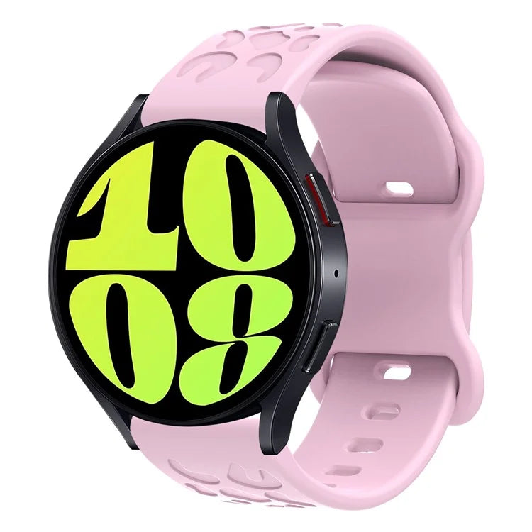 KALEBOL 18mm Silicone Strap for Huawei Watch GT 4 41mm / Garmin Venu 3S Leopard Texture Watch Band