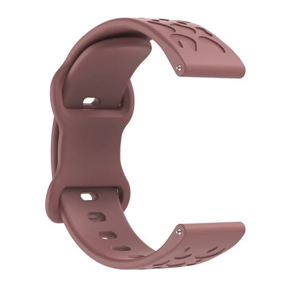 KALEBOL 18mm Silicone Strap for Huawei Watch GT 4 41mm / Garmin Venu 3S Leopard Texture Watch Band