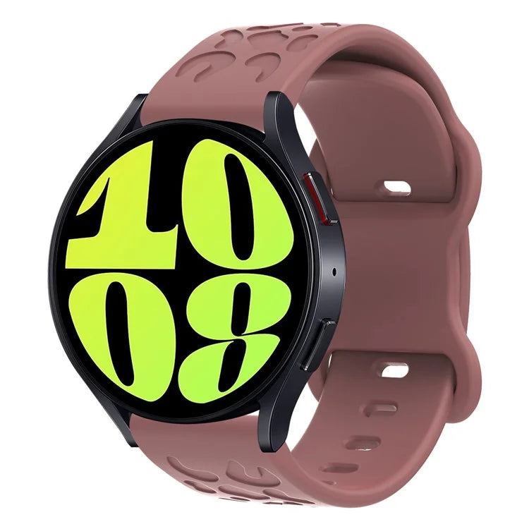 KALEBOL 18mm Silicone Strap for Huawei Watch GT 4 41mm / Garmin Venu 3S Leopard Texture Watch Band