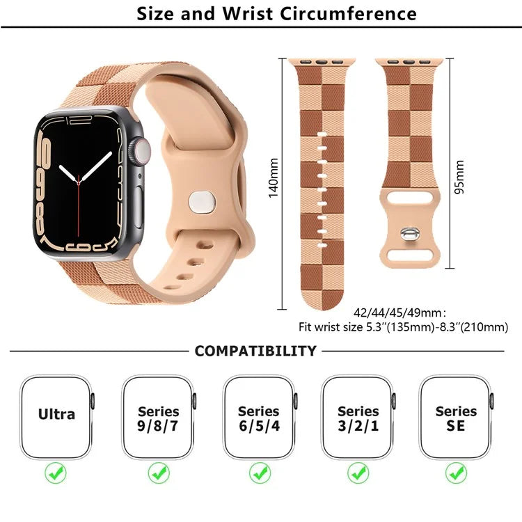 KALEBOL Strap for Apple Watch Series 10 46mm / Ultra 2 Ultra 49mm / 9 8 7 45mm / SE (2023) SE (2022) SE 6 5 4 44mm / 3 2 1 42mm Silicone Band