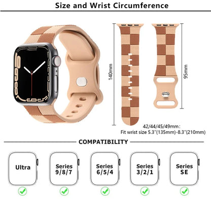 KALEBOL Strap for Apple Watch Series 10 46mm / Ultra 2 Ultra 49mm / 9 8 7 45mm / SE (2023) SE (2022) SE 6 5 4 44mm / 3 2 1 42mm Silicone Band