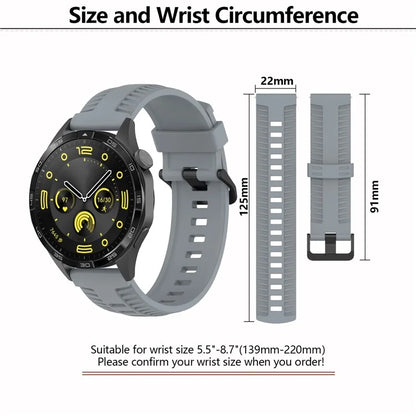 KALEBOL 22mm Silicone Strap for Huawei Watch 4 / 4 Pro / GT 4 46mm Tire Texture Watch Band