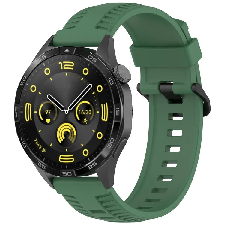 KALEBOL 22mm Silicone Strap for Huawei Watch 4 / 4 Pro / GT 4 46mm Tire Texture Watch Band