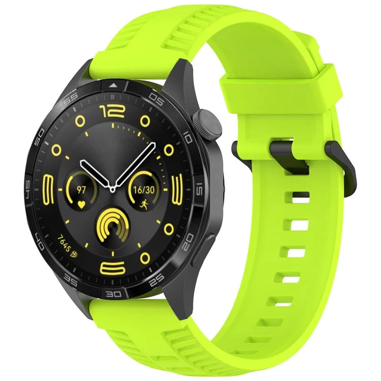 KALEBOL 22mm Silicone Strap for Huawei Watch 4 / 4 Pro / GT 4 46mm Tire Texture Watch Band