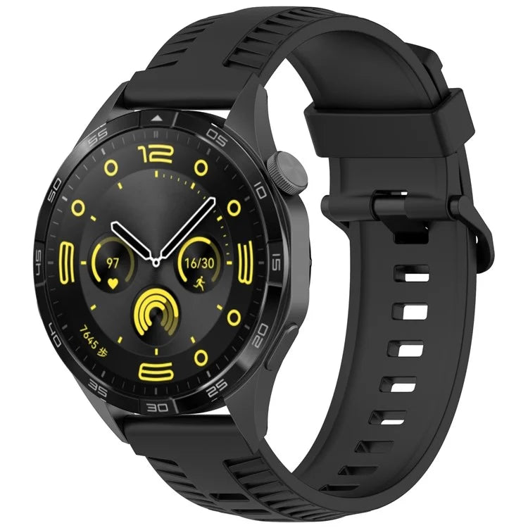 KALEBOL 20mm Watch Strap for Huawei Watch GT 3 42mm / GT 3 Pro 43mm Tire Texture Silicone Wrist Band