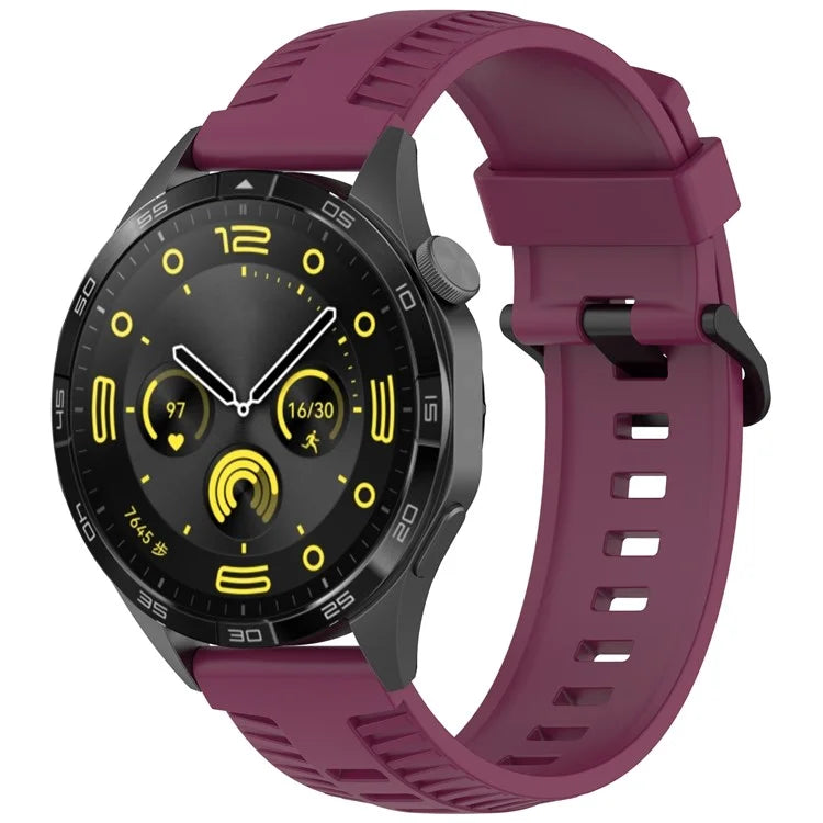 KALEBOL 20mm Watch Strap for Huawei Watch GT 3 42mm / GT 3 Pro 43mm Tire Texture Silicone Wrist Band