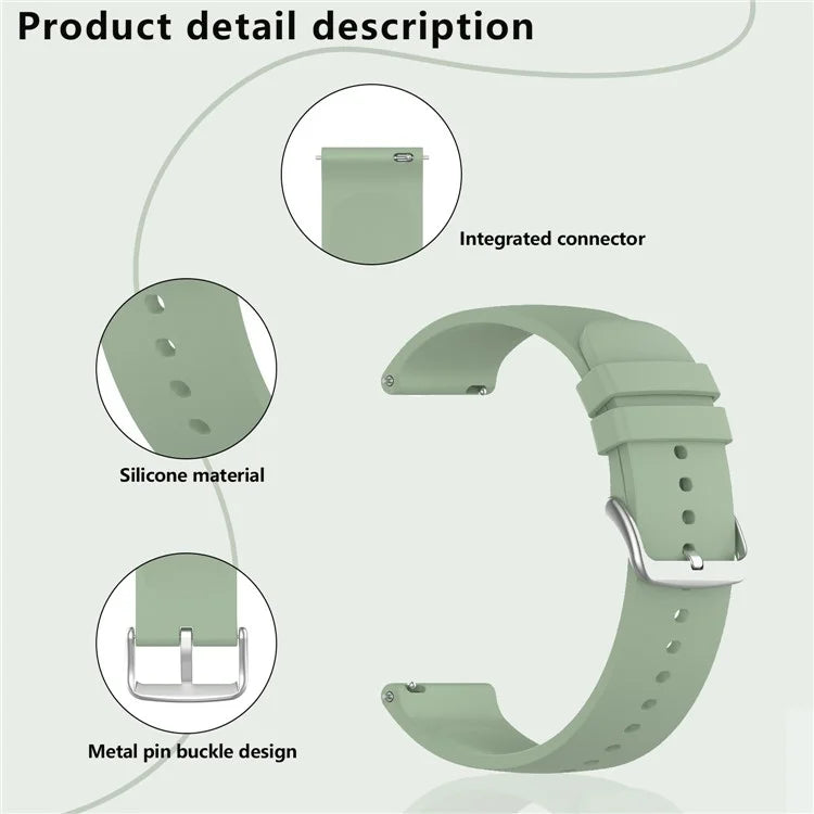 KALEBOL 22mm Silicone Strap for Huawei Watch 4 / 4 Pro / GT 4 46mm Round End Watch Band