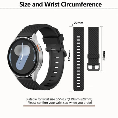 KALEBOL 22mm Silicone Band for Huawei Watch 4  /  4 Pro  /  GT 4 46mm Tire Pattern Watch Strap