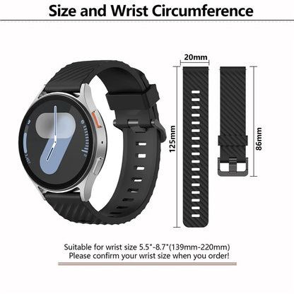 KALEBOL 20mm Silicone Band for Huawei Watch GT 3 42mm / GT 3 Pro 43mm Tire Pattern Watch Strap