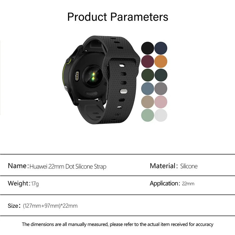 KALEBOL 22mm Strap for Huawei Watch 4 / 4 Pro / GT 4 46mm Dots Silicone Watch Band
