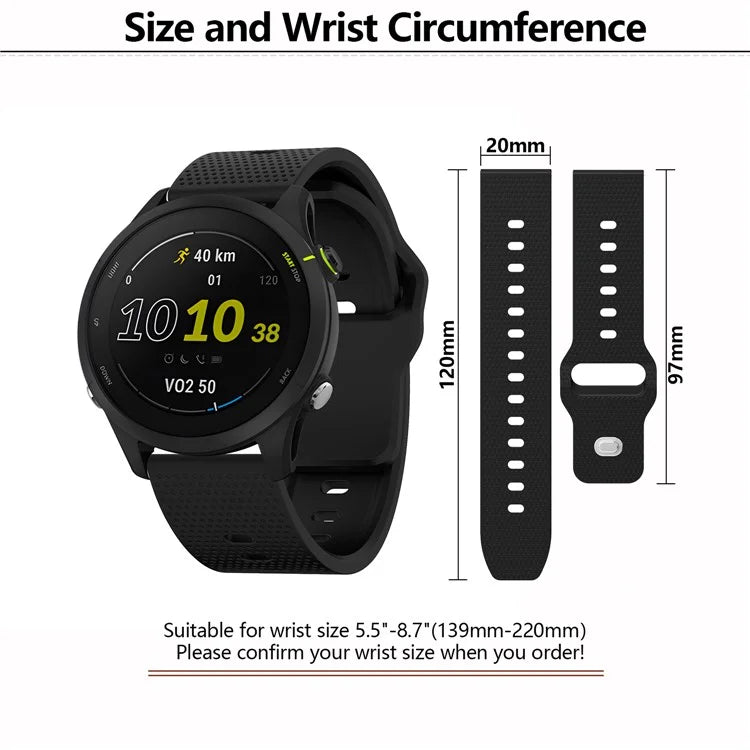 KALEBOL 20mm Strap for Huawei Watch GT 3 42mm / GT 3 Pro 43mm Dots Silicone Watch Band