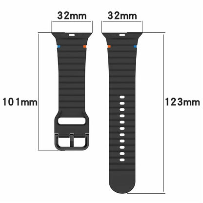 For Apple Watch Series 10 42mm / 9 8 7 41mm / SE (2023) SE (2022) SE 6 5 4 40mm / 3 2 1 38mm Silicone Watch Band