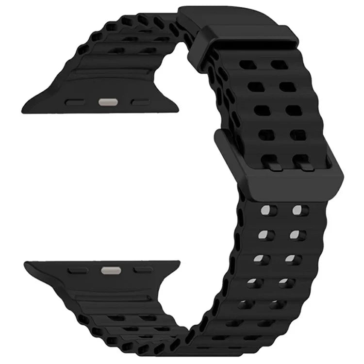 Silicone Strap for Apple Watch Series 10 46mm / Ultra 2 / Ultra 49mm / 9 8 7 45mm / SE (2023) SE (2022) SE 6 5 4 44mm / 3 2 1 42mm Ocean Band
