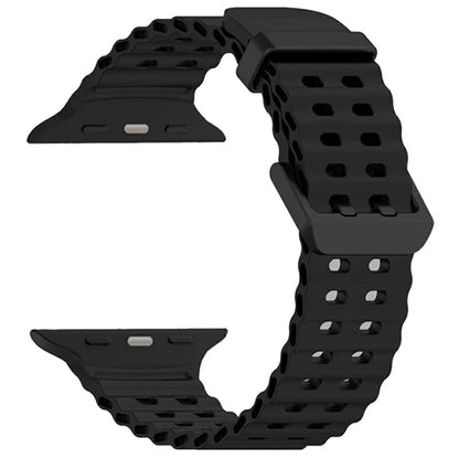 Silicone Strap for Apple Watch Series 10 46mm / Ultra 2 / Ultra 49mm / 9 8 7 45mm / SE (2023) SE (2022) SE 6 5 4 44mm / 3 2 1 42mm Ocean Band