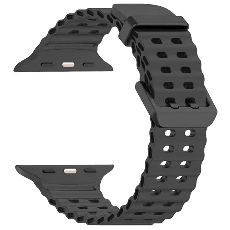 Silicone Strap for Apple Watch Series 10 46mm / Ultra 2 / Ultra 49mm / 9 8 7 45mm / SE (2023) SE (2022) SE 6 5 4 44mm / 3 2 1 42mm Ocean Band
