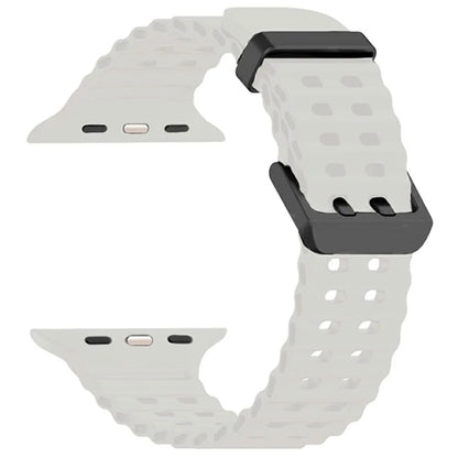 Silicone Strap for Apple Watch Series 10 46mm / Ultra 2 / Ultra 49mm / 9 8 7 45mm / SE (2023) SE (2022) SE 6 5 4 44mm / 3 2 1 42mm Ocean Band