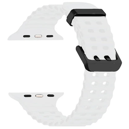 Silicone Strap for Apple Watch Series 10 46mm / Ultra 2 / Ultra 49mm / 9 8 7 45mm / SE (2023) SE (2022) SE 6 5 4 44mm / 3 2 1 42mm Ocean Band