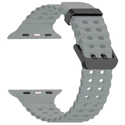 Silicone Strap for Apple Watch Series 10 46mm / Ultra 2 / Ultra 49mm / 9 8 7 45mm / SE (2023) SE (2022) SE 6 5 4 44mm / 3 2 1 42mm Ocean Band