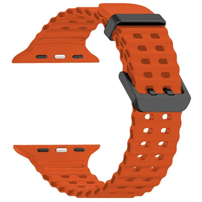 Silicone Strap for Apple Watch Series 10 46mm / Ultra 2 / Ultra 49mm / 9 8 7 45mm / SE (2023) SE (2022) SE 6 5 4 44mm / 3 2 1 42mm Ocean Band