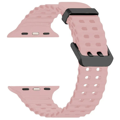 Silicone Strap for Apple Watch Series 10 46mm / Ultra 2 / Ultra 49mm / 9 8 7 45mm / SE (2023) SE (2022) SE 6 5 4 44mm / 3 2 1 42mm Ocean Band