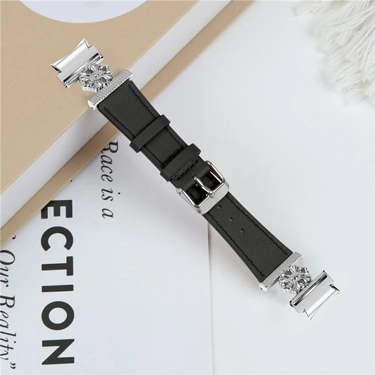 Watch Band for Samsung Galaxy Watch 5 Pro 45mm / Watch 5 44mm / 40mm Genuine Cow Leather Strap with Quick Release Connector