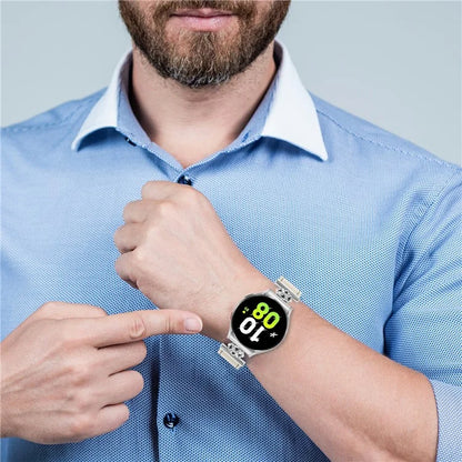 Watch Band for Samsung Galaxy Watch6 40mm / 44mm / Watch6 Classic 43mm / 47mm Genuine Cow Leather Strap with Seamless Connector