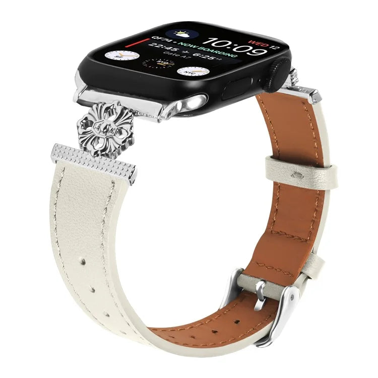 Watch Band for Apple Watch Series 10 42mm / 9 8 7 41mm / SE (2023) SE (2022) SE 6 5 4 40mm / 3 2 1 38mm Genuine Cow Leather Strap