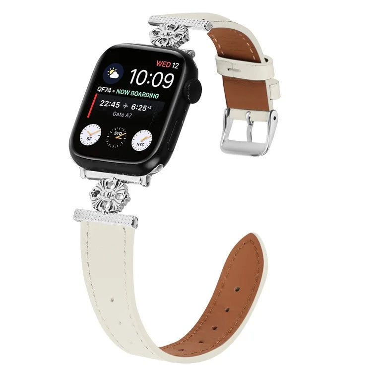 Watch Band for Apple Watch Series 10 42mm / 9 8 7 41mm / SE (2023) SE (2022) SE 6 5 4 40mm / 3 2 1 38mm Genuine Cow Leather Strap