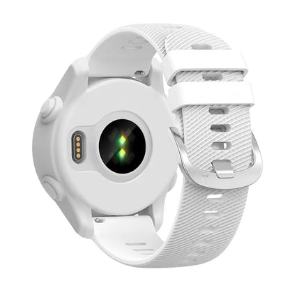 For Garmin Forerunner 255 / Forerunner 265 Cross-Texture Silicone Band with Watch Case