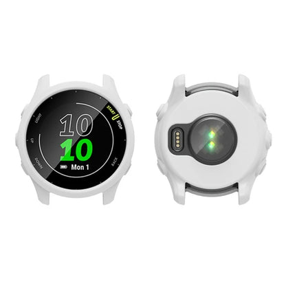 For Garmin Forerunner 255 / Forerunner 265 Cross-Texture Silicone Band with Watch Case