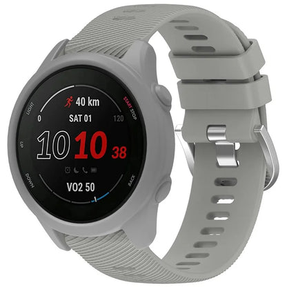 For Garmin Forerunner 255 / Forerunner 265 Cross-Texture Silicone Band with Watch Case