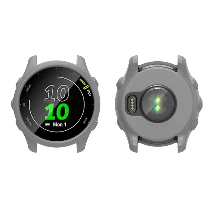 For Garmin Forerunner 255 / Forerunner 265 Cross-Texture Silicone Band with Watch Case