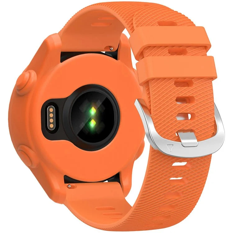 For Garmin Forerunner 255 / Forerunner 265 Cross-Texture Silicone Band with Watch Case