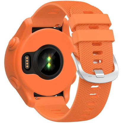 For Garmin Forerunner 255 / Forerunner 265 Cross-Texture Silicone Band with Watch Case