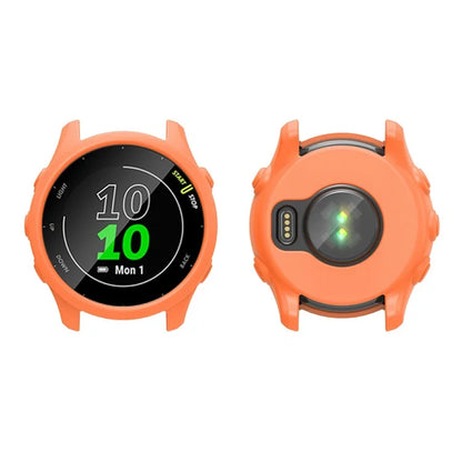 For Garmin Forerunner 255 / Forerunner 265 Cross-Texture Silicone Band with Watch Case