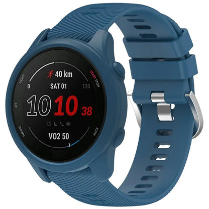 For Garmin Forerunner 255 / Forerunner 265 Cross-Texture Silicone Band with Watch Case